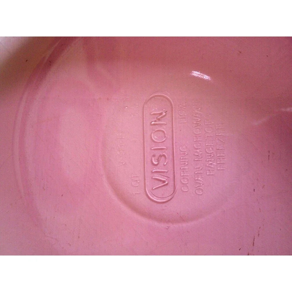 Vintage Corning VISION Pyrex Cranberry 1 Qt Casserole Dish and Lid V-31-B Mint